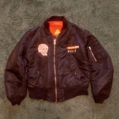 JOHN'S BY JOHNNY スカル刺繍 MA-1ジャケット - メルカリ