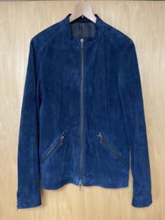 ripvanwinkle ネイビー スエードレザー ジャケット - メルカリ