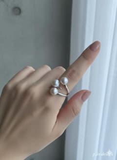 特✨希少アコヤ真珠 真多麻 3連パールリング SILVER925 | p.l.o - メルカリ