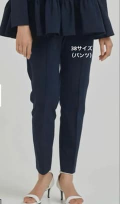 試着のみ】 yori セレモニーピンタックパンツ ネイビー 38 - メルカリ