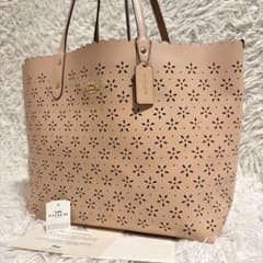 ✨付属品付/ラメ加工✨コーチ トートバッグ シティ カットワーク 花柄