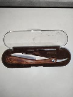 うみ吉様専用 FEATHER レザー ホルダー フェザー 木柄 木製 理容 美容