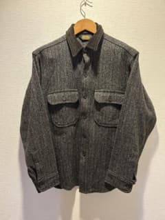 ウールリッチ 古着 ヘリンボーン長袖シャツ グレー - メルカリ