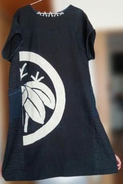 紫さん専用筒描と久留米絣家紋（丸に根笹）ワンピース - メルカリ