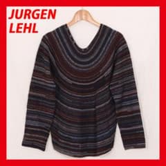 ヨーガンレール ストライプ Vネック 長袖ニット JURGEN LEHL - メルカリ