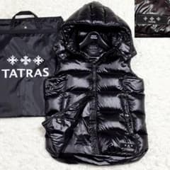 極美品 M タトラス ポセイドーネ ダウン ベスト 黒 MTA17A4309 - メルカリ