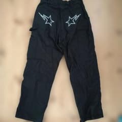 最終a bathing ape エイプ カーゴパンツ黒S ペインター - メルカリ