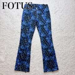 美品✨FOTUS フェトウス 細胞柄 フレアパンツ S サイバー系 y2k 総柄