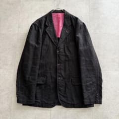 コムデギャルソンオム テーラードジャケット リネン100% AD2005 黒