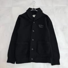 RADIALL ラディアル ニットカーディガン 黒 Mサイズ 刺繍入り - メルカリ