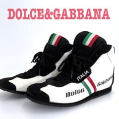 ドルチェ&ガッバーナ ハイカットスニーカー レザー シェリーライン