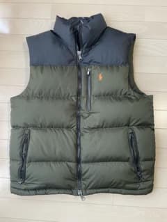 Polo Ralph Lauren ダウンベスト オリーブグリーン/ブラックM - メルカリ