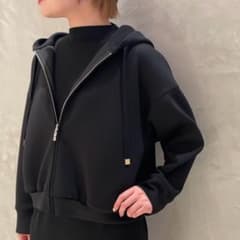 美品】ダンボールニットジップアップパーカー エムプルミエ