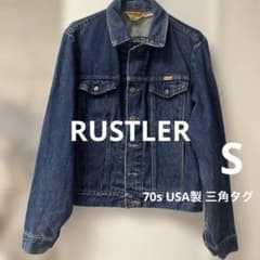 RUSTLER 70s USA製 三角タグ デニムジャケット 濃紺 ヴィンテージ