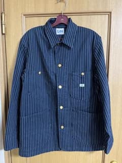 Lee ストライプカバーオール XS ネイビー - メルカリ