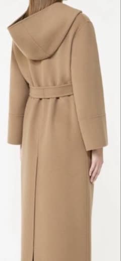 MaxMara フード付きベージュロングコート - メルカリ