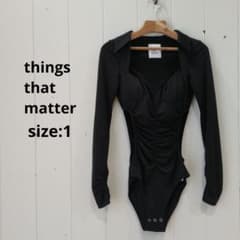 things that matter ジャージ ボディスーツ ブラック 1 - メルカリ
