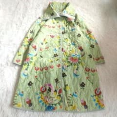 美品】アルベロベロ リバーシブル キルトコート 刺繍 総柄 フリー