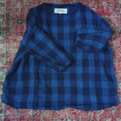 ヴェリテクール リネンチェックプルオーバー オールドマンズテーラー