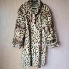 D*1様 エンバヒョウ柄 天然毛皮リピースキン ロングコート - メルカリ