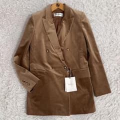 タグ付き✨マックスマーラ ジャケット ダブルブレスト ベロア キャメル