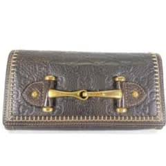 グッチ 224258 シマ GG柄 ホースビット レザー 長財布 - メルカリ