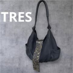 TRES】y2k 本革スタッズ ワンショルダーバッグ 黒 - メルカリ