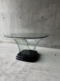 オーバル型ガラステーブル スペースエイジ ミッドセンチュリー - メルカリ