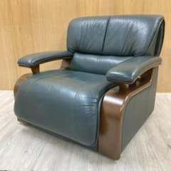 冨士ファニチア FUJI FURNITURE 総革 1人掛けソファ A - メルカリ