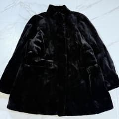 極美品/FLEE】BALMAIN バルマン シェアードミンク ファーコート 黒
