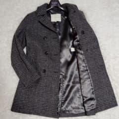 美品 マッキントッシュ グレンチェック ダブル チェスターコート 千鳥