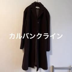 カルバンクライン ロングコート パープル 紫 ウール カシミア混 - メルカリ