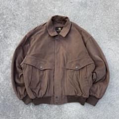 vintage スエード調 ブルゾン ブラウン 短丈 アメカジ シティーボーイ