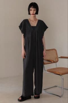 ローリーズファーム ヨウリュウシャーリングサロペット s ブラック