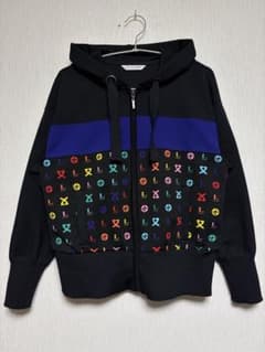 近年タグ付き LEONARDレオナール ロゴ総柄 ジップアップパーカー 日本