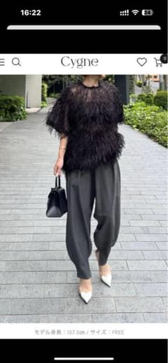 シーニュ cygne 25SS Moni フェザートップス カットソー 半袖 - メルカリ