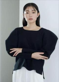 正規品maison de Dolce.ポインティニットメゾンドドルチェ ブラック