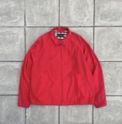 80s〜90s ハリントンジャケット 裏地チェック レッド スイングトップ