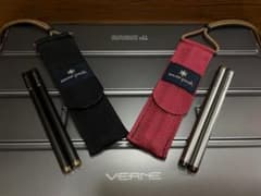 漆黒＆白銀、幸運の夫婦（めおと）箸！スノーピーク 旧・和武器（丸形