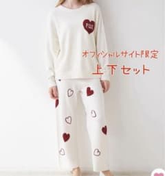 ジェラピケ 限定 ホットスムーズィーハートジャガードプルオーバー