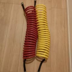 新品トレーラースパイラルホース エアーホース赤黄色2本セット 耐久性