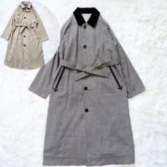 極美品 近年✨ティッカ リバーシブルステンカラー テントコート ベロア