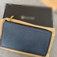 ハレルヤ ネイビー 小さい長財布 TIDY 2.0 ハンドメイド 栃木レザー