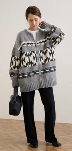 フレームワーク ジャガードzipカーディガン - メルカリ