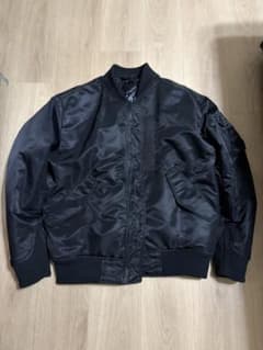 極美品 ユニクロ＋J ジルサンダーコラボ 復刻版MA-1 ジャケット 黒 M