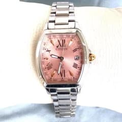 美品❣シチズンクロスシーxC ピンク文字盤 希少なトノー型ハッピー