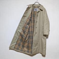 美品 80～90s バーバリー ステンカラーコート レディース 白タグ 21
