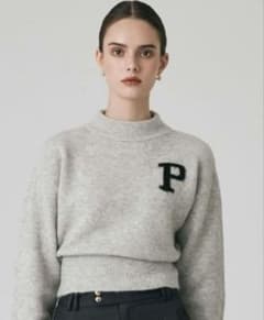 polaura ポローラ モックネックロゴニット - メルカリ