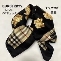 バーバリーBurberry's シルクスカーフ☆ノバチェック、ローズ - メルカリ
