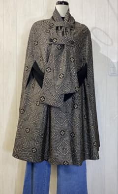 龍郷大島紬 男大島紬 リバーシブル ケープコート - メルカリ